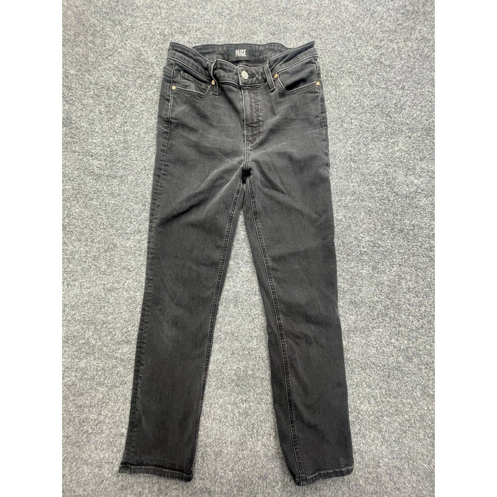 Paige Cindy Jean Womens 27 Endless Night Gray High Rise Straight USA made - Picture 2 of 9